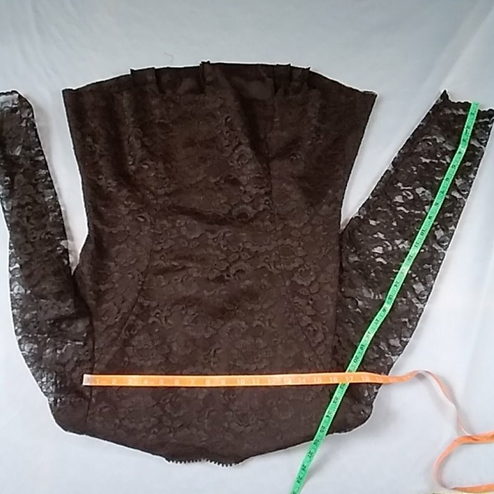 VINTAGE LACE DRESS  DAVID ROSE  BLACK - Picture 8 of 12